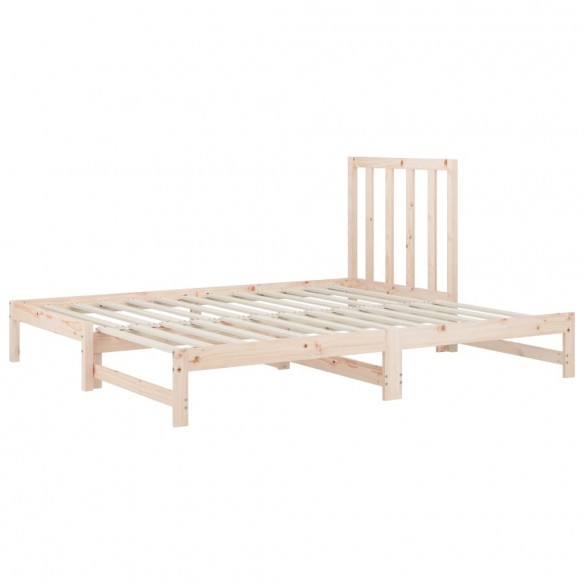 Lit coulissant 2x(90x190) cm Bois de pin massif