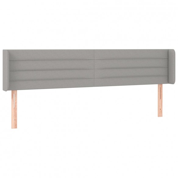 Tête de lit à LED Gris clair 163x16x78/88 cm Tissu