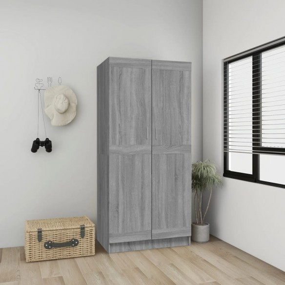 Garde-robe Sonoma gris 82,5x51,5x180 cm Bois d'ingénierie