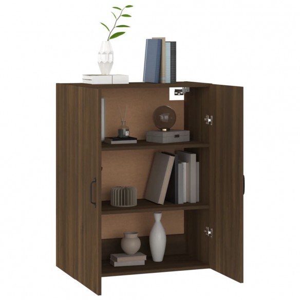 Armoire suspendue Chêne marron 69,5x34x90 cm Bois d'ingénierie