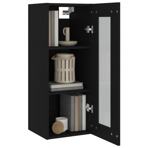 Armoire murale suspendue Noir 34,5x34x90 cm