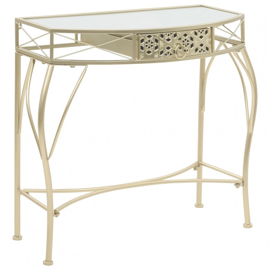 Table d'appoint Style français Métal 82 x 39 x 76 cm Doré