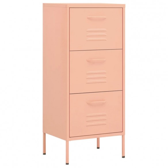 Armoire de rangement Rose 42,5x35x101,5 cm Acier