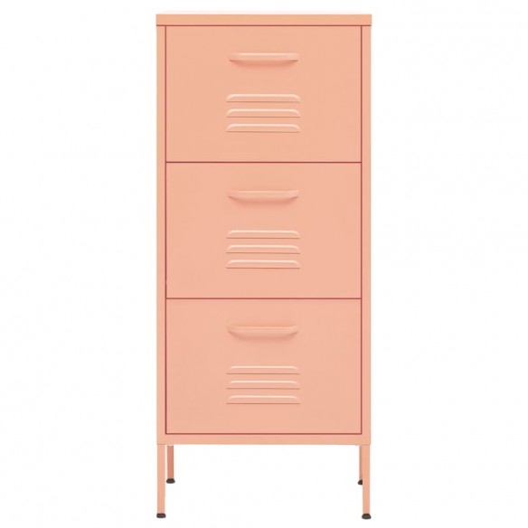 Armoire de rangement Rose 42,5x35x101,5 cm Acier