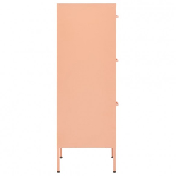 Armoire de rangement Rose 42,5x35x101,5 cm Acier