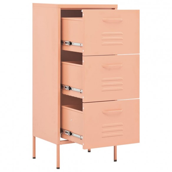 Armoire de rangement Rose 42,5x35x101,5 cm Acier