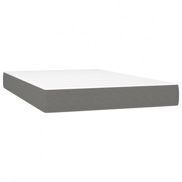 Cadre de lit et matelas Gris foncé 120x200cm Velours