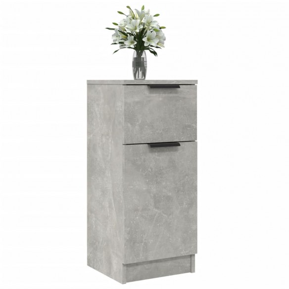 Buffets 2 pcs Gris béton 30x30x70 cm Bois d'ingénierie