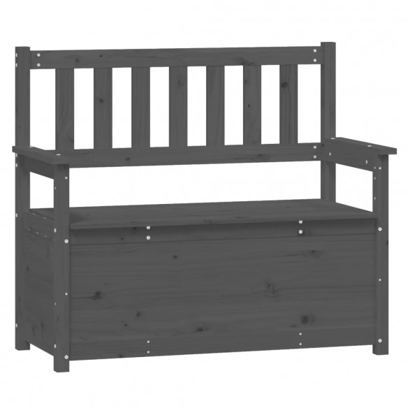 Banc Gris 112,5x51,5x96,5 cm Bois de pin massif