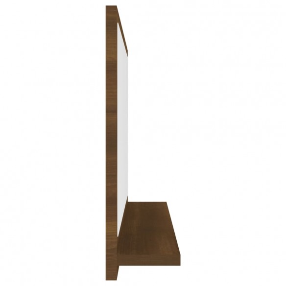 Miroir de bain Chêne marron 60x10,5x37 cm Bois d'ingénierie