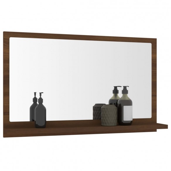 Miroir de bain Chêne marron 60x10,5x37 cm Bois d'ingénierie