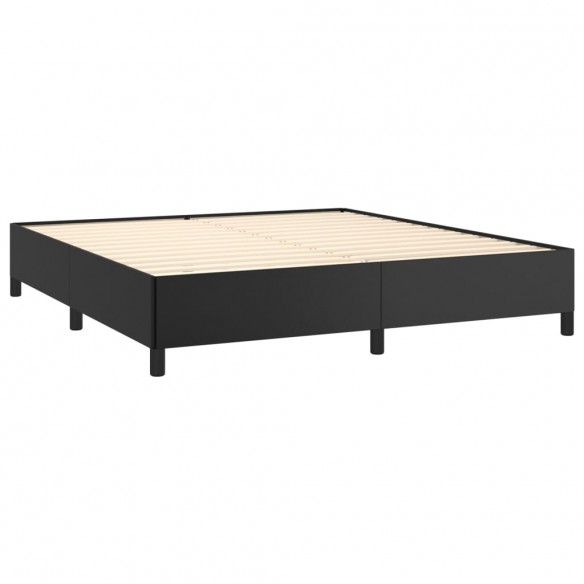 Cadre de lit avec matelas Noir 180x200 cm Similicuir