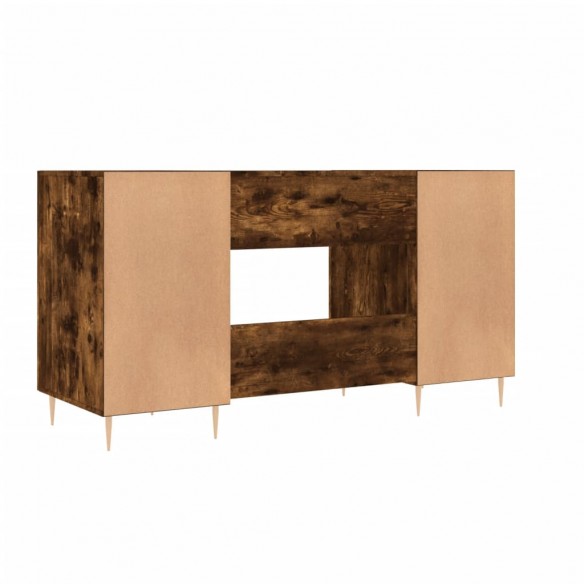 Bureau chêne fumé 140x50x75 cm bois d'ingénierie