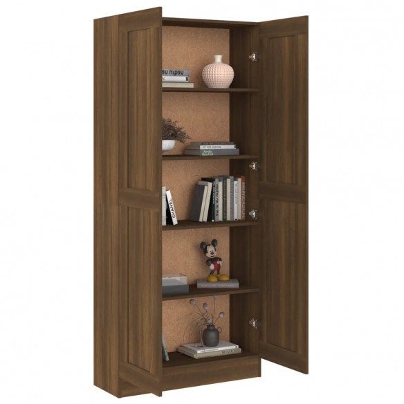 Armoire à livres Chêne marron 82,5x30,5x185,5cm Bois ingénierie