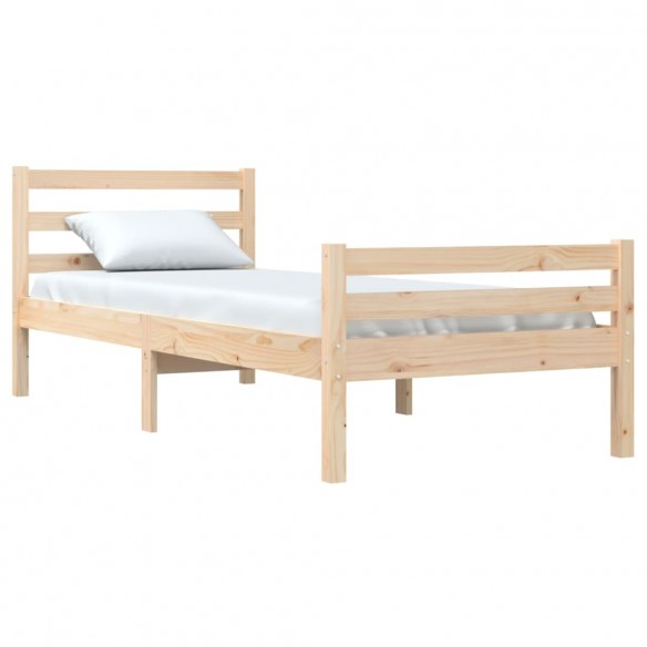 Cadre de lit bois massif 75x190 cm petit simple