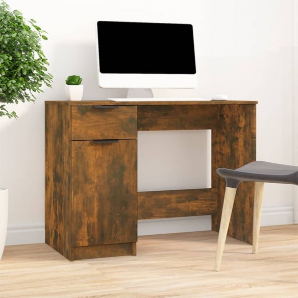 Bureau Chêne fumé 100x50x75 cm Bois d'ingénierie