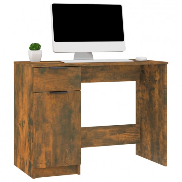 Bureau Chêne fumé 100x50x75 cm Bois d'ingénierie