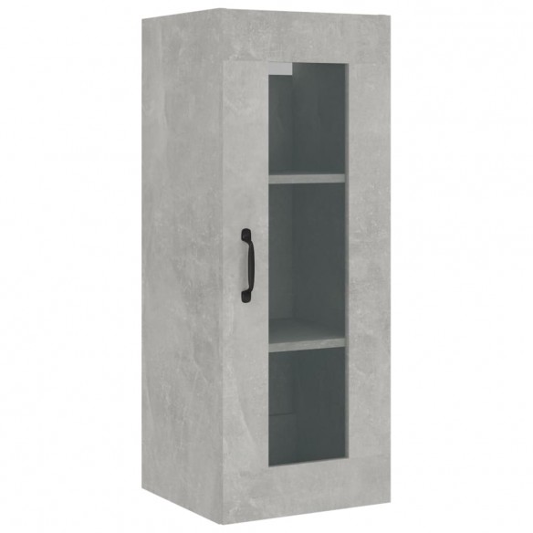 Armoire murale suspendue Gris béton 34,5x34x90 cm