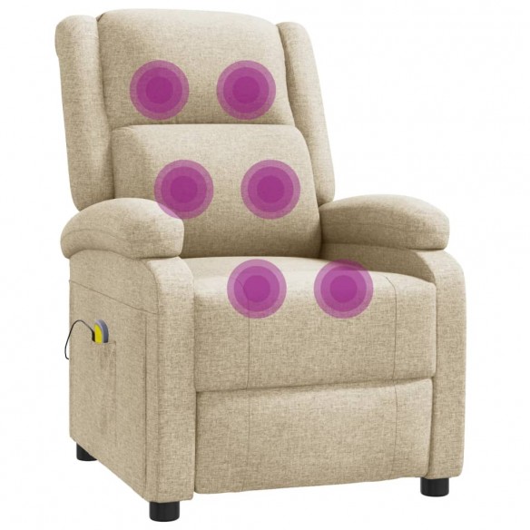 Fauteuil de massage Crème Tissu