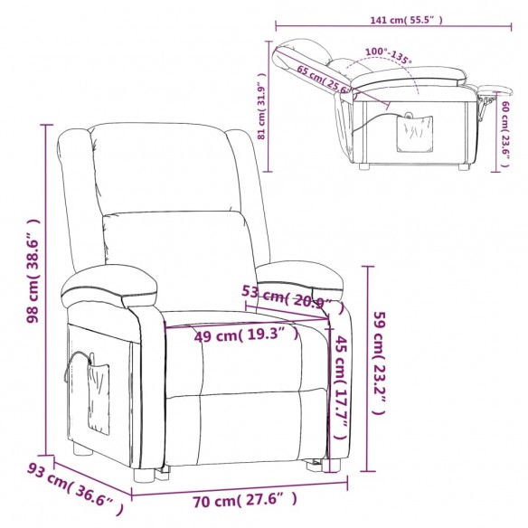 Fauteuil de massage Crème Tissu