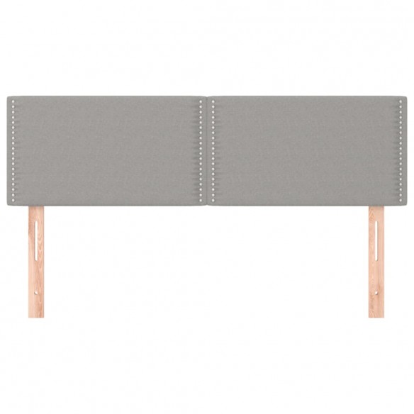 Têtes de lit 2 pcs Gris clair 72x5x78/88 cm Tissu