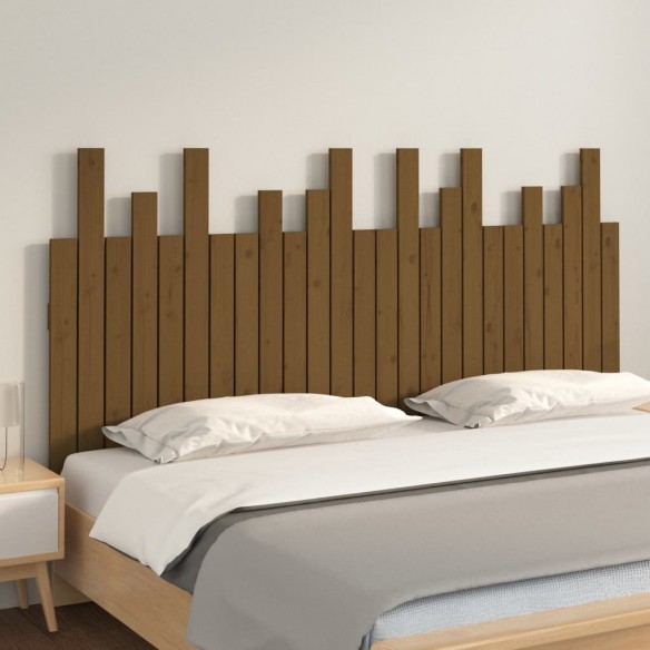 Tête de lit murale Marron miel 159,5x3x80 cm Bois massif de pin