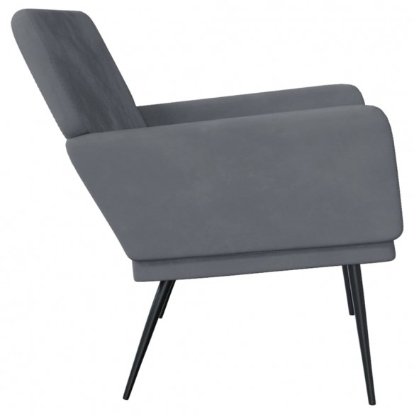 Banc Gris foncé 108x79x79 cm Velours