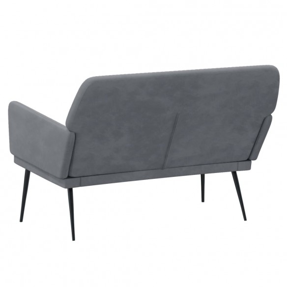 Banc Gris foncé 108x79x79 cm Velours