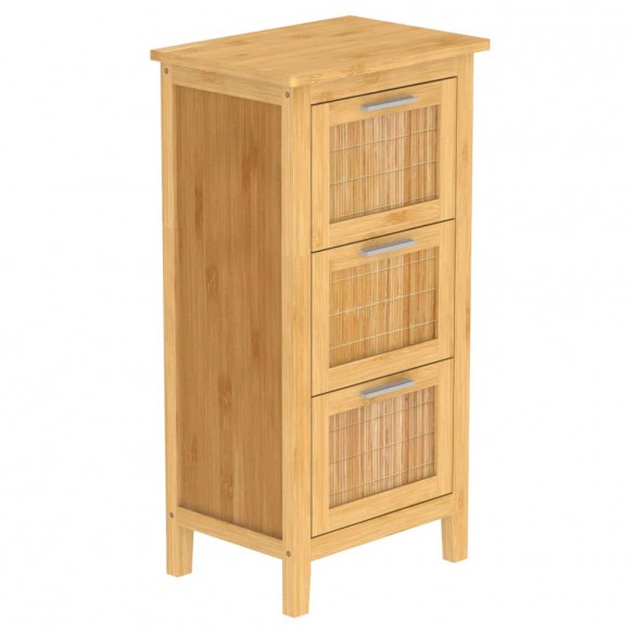 EISL Armoire de salle de bain avec 3 tiroirs Bambou 30x42x82 cm