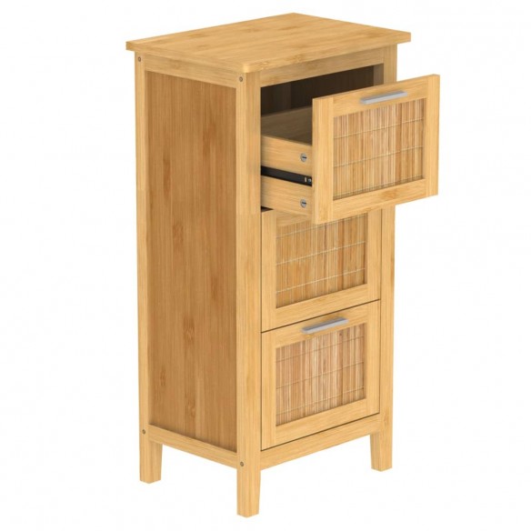 EISL Armoire de salle de bain avec 3 tiroirs Bambou 30x42x82 cm