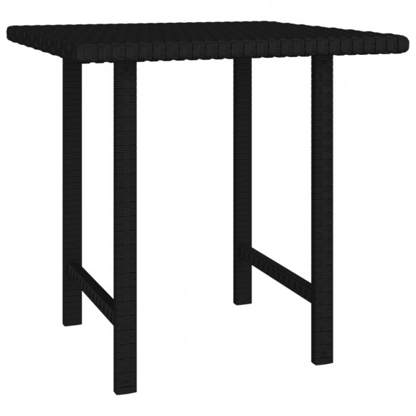 Tables d'appoint 3 pcs noir résine tressée