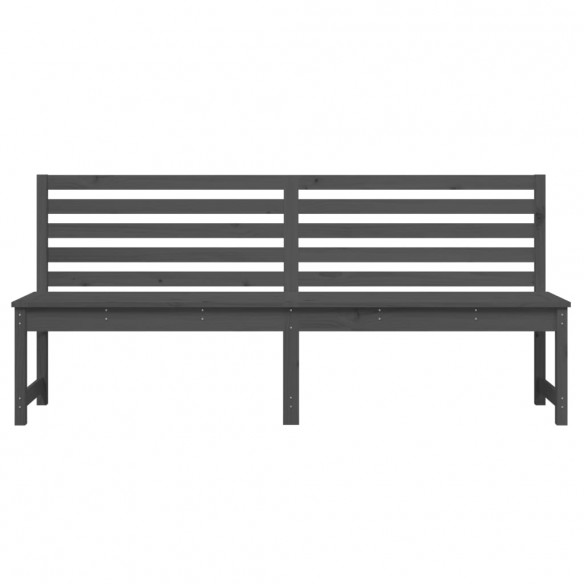 Banc de jardin gris 201,5 cm bois massif de pin