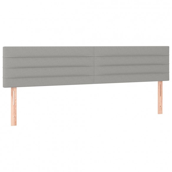 Cadre de lit avec matelas Gris clair 200x200cm Tissu