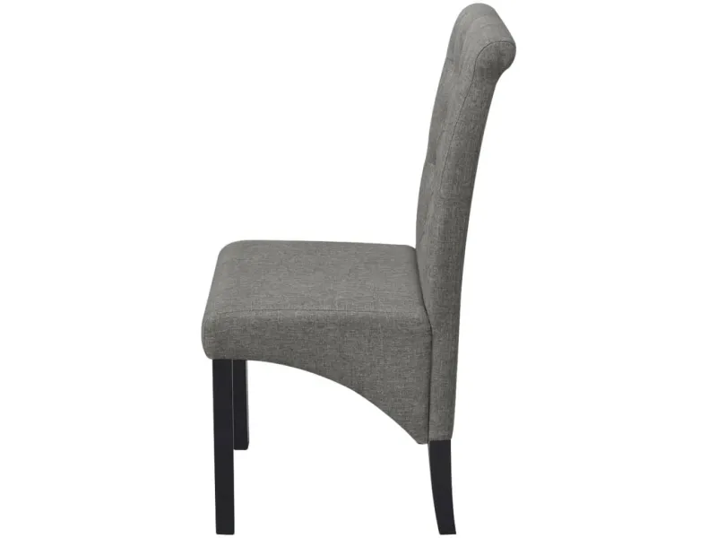 Chaises à manger lot de 2 gris clair tissu