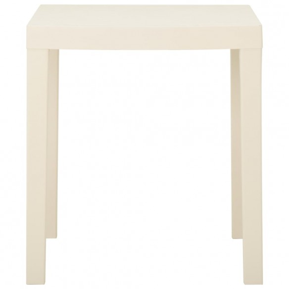 Table de jardin Blanc 79x65x72 cm Plastique