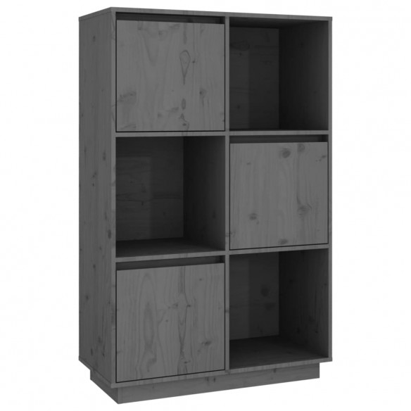 Buffet Gris 74x35x117 cm Bois massif de pin