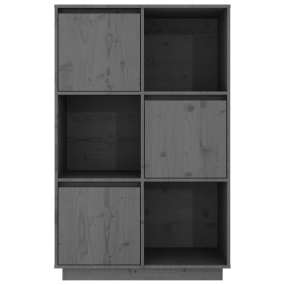 Buffet Gris 74x35x117 cm Bois massif de pin