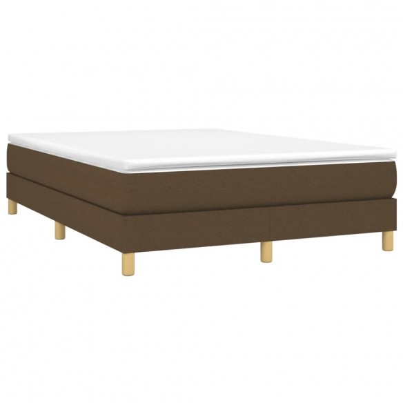 Cadre de lit avec matelas Marron foncé 140x190 cm