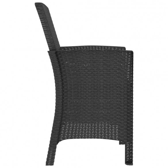 Chaise de jardin avec coussin Rotin PP Graphite