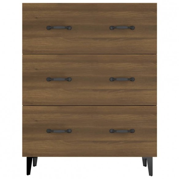 Buffet chêne marron 69,5x34x90 cm bois d'ingénierie