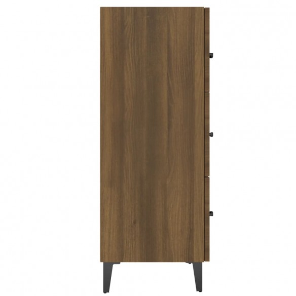 Buffet chêne marron 69,5x34x90 cm bois d'ingénierie