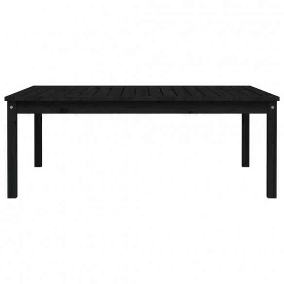 Table de jardin noir 121x82,5x45 cm bois massif de pin