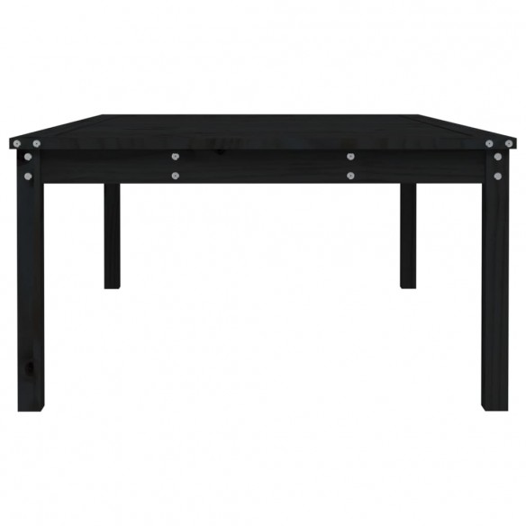 Table de jardin noir 121x82,5x45 cm bois massif de pin