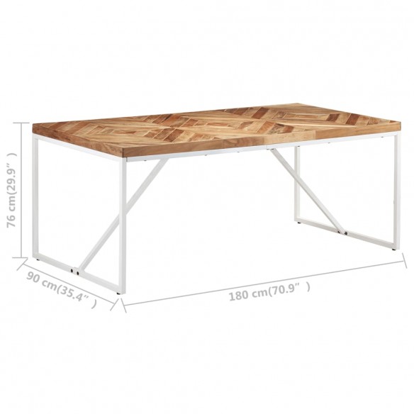 Table à dîner 180x90x76 cm Bois massif d'acacia et de manguier