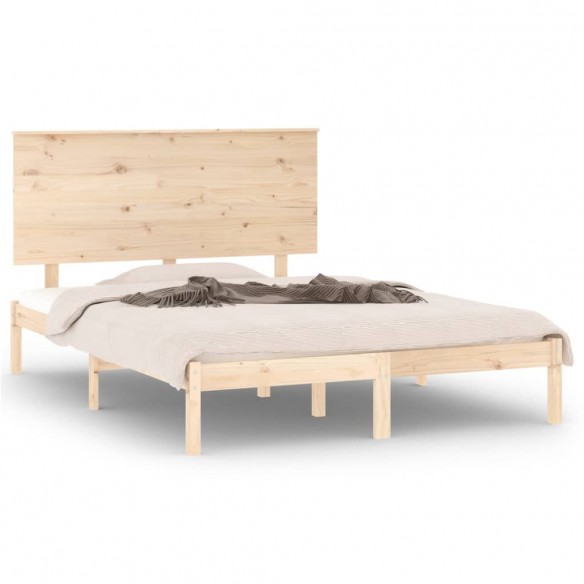 Cadre de lit bois massif 120x190 cm petit double