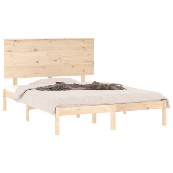 Cadre de lit bois massif 120x190 cm petit double