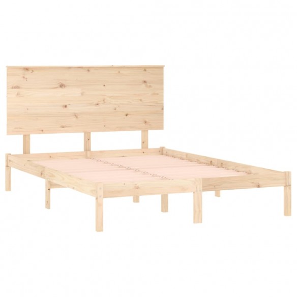 Cadre de lit bois massif 120x190 cm petit double