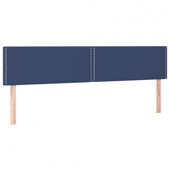 Cadre de lit avec matelas Bleu 200x200 cm Tissu