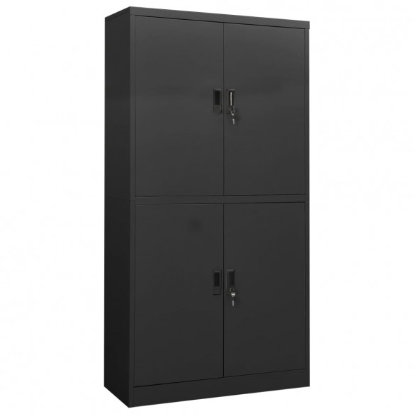 Armoire de bureau Anthracite 90x40x180 cm Acier