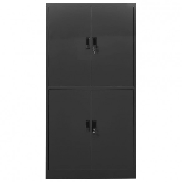 Armoire de bureau Anthracite 90x40x180 cm Acier